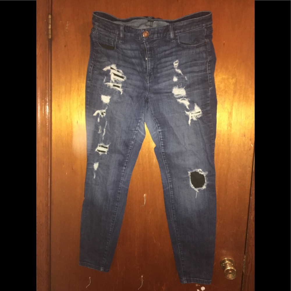 🌻Lane Bryant size 18 destructed skinny jeans🌻